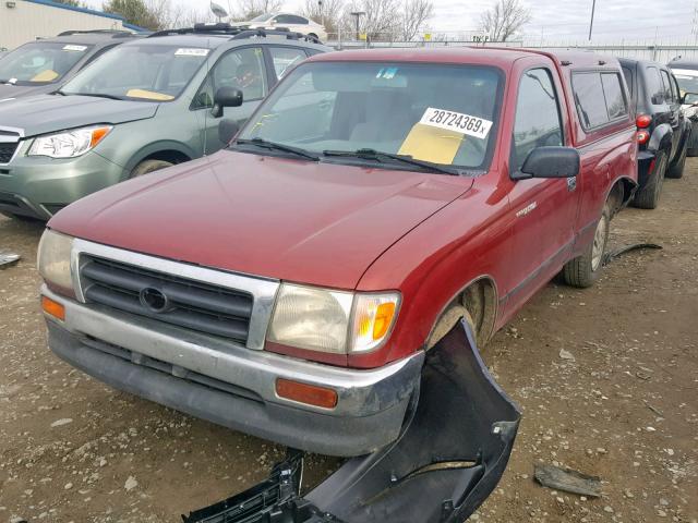 4TANL42N7VZ326647 - 1997 TOYOTA TACOMA RED photo 2