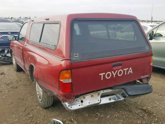 4TANL42N7VZ326647 - 1997 TOYOTA TACOMA RED photo 3