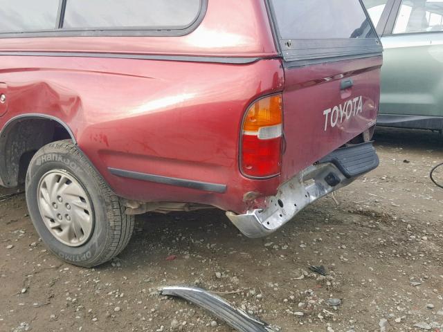 4TANL42N7VZ326647 - 1997 TOYOTA TACOMA RED photo 9