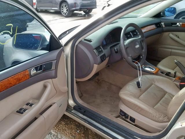 WAUEH64B81N160254 - 2001 AUDI A6 2.8 QUA BEIGE photo 9