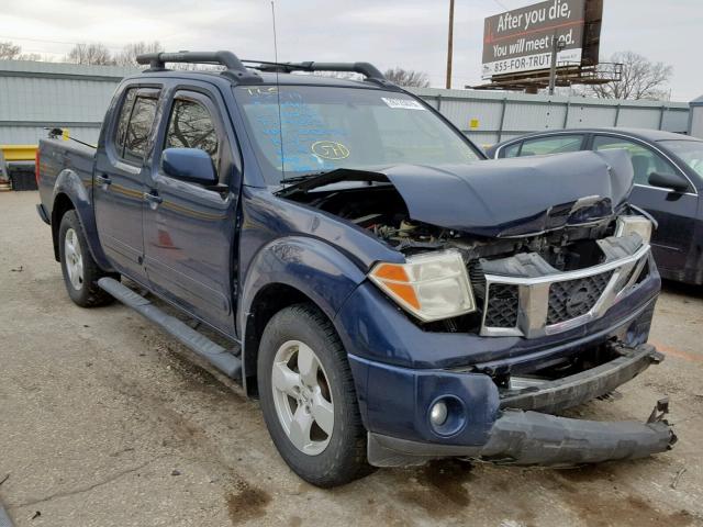 1N6AD07U87C424761 - 2007 NISSAN FRONTIER C BLUE photo 1