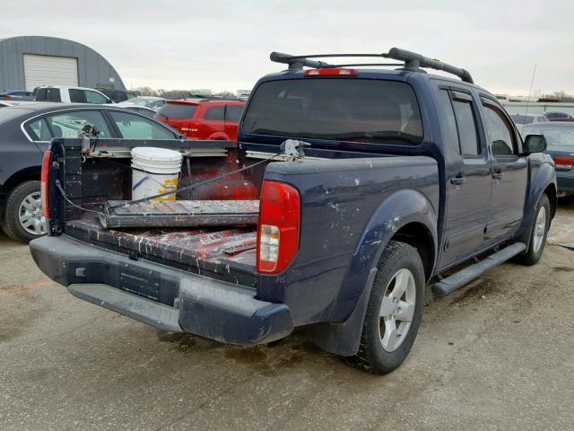 1N6AD07U87C424761 - 2007 NISSAN FRONTIER C BLUE photo 4