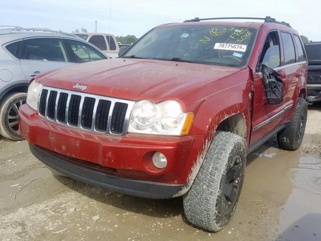 1J8HR58N95C616543 - 2005 JEEP GRAND CHER RED photo 2