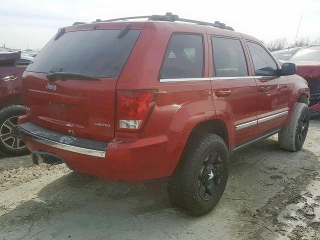 1J8HR58N95C616543 - 2005 JEEP GRAND CHER RED photo 4