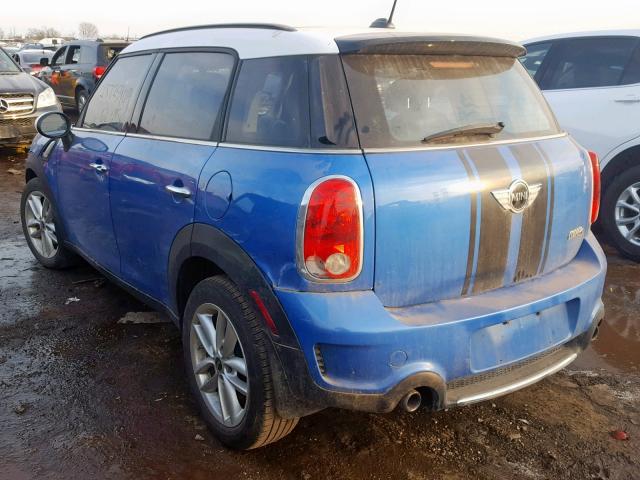 WMWZC3C54CWL86234 - 2012 MINI COOPER S C BLUE photo 3