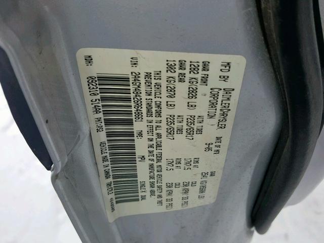 2A4GM48426R648661 - 2006 CHRYSLER PACIFICA SILVER photo 10