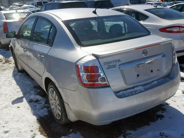 3N1AB6AP5CL680596 - 2012 NISSAN SENTRA 2.0 SILVER photo 3