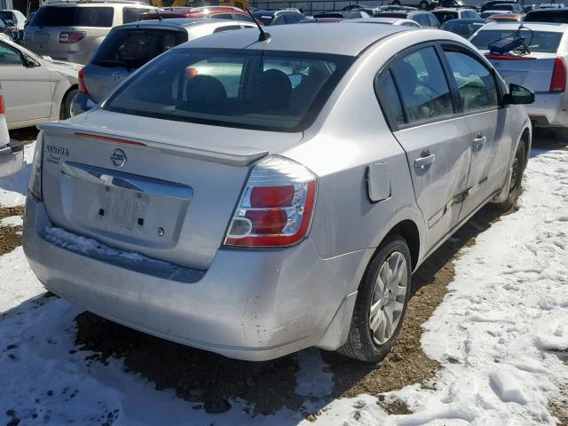 3N1AB6AP5CL680596 - 2012 NISSAN SENTRA 2.0 SILVER photo 4