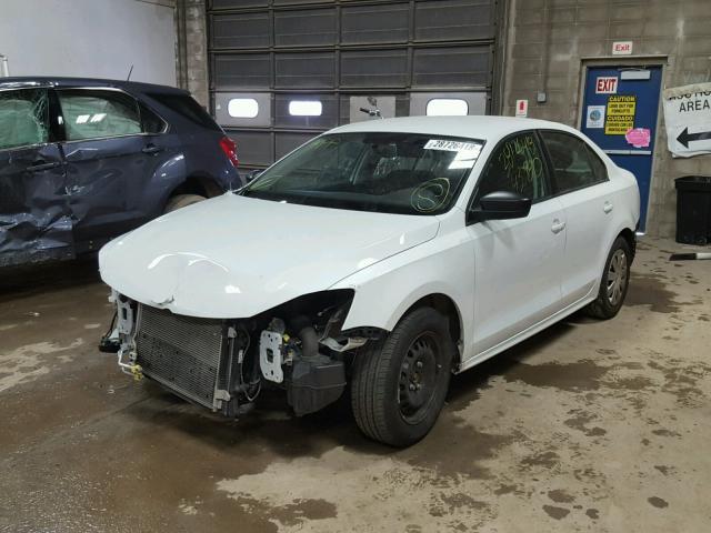 3VW1K7AJ0FM421766 - 2015 VOLKSWAGEN JETTA BASE WHITE photo 2