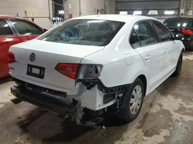 3VW1K7AJ0FM421766 - 2015 VOLKSWAGEN JETTA BASE WHITE photo 4