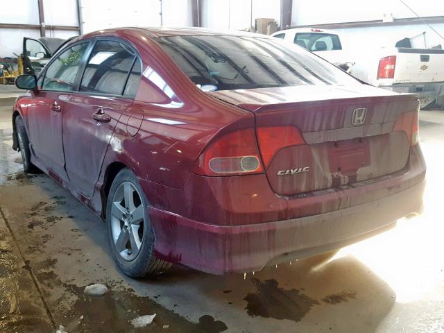 2HGFA16978H000072 - 2008 HONDA CIVIC EXL 红色 照片 3
