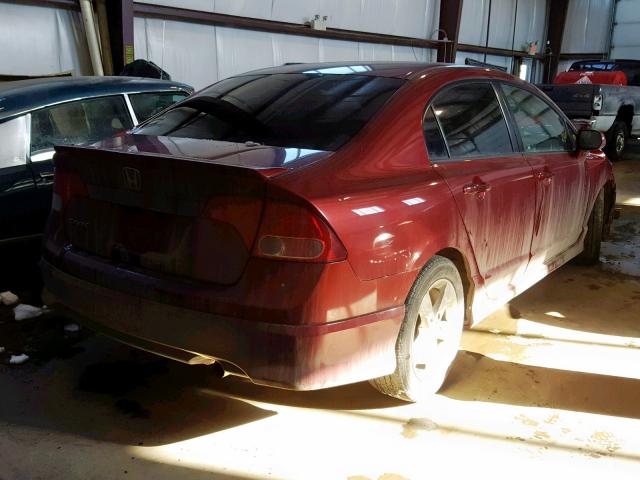 2HGFA16978H000072 - 2008 HONDA CIVIC EXL 红色 照片 4