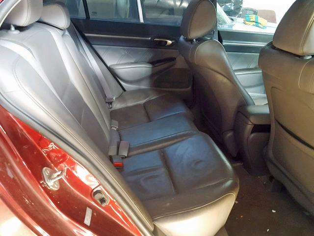 2HGFA16978H000072 - 2008 HONDA CIVIC EXL 红色 照片 6