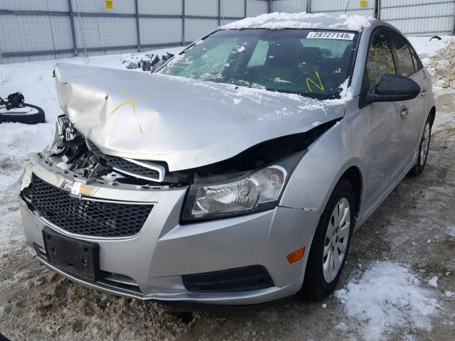 1G1PC5SH3B7165324 - 2011 CHEVROLET CRUZE LS GRAY photo 2