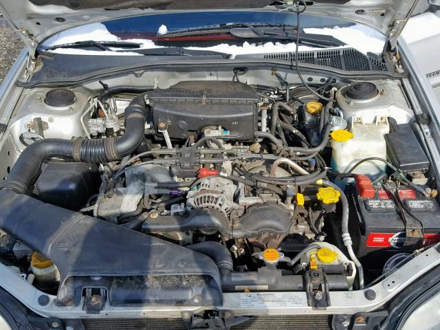 4S3BE656727208316 - 2002 SUBARU LEGACY GT SILVER photo 7