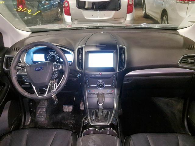 2FMPK4K9XFBB15607 - 2015 FORD EDGE TITAN SILVER photo 9