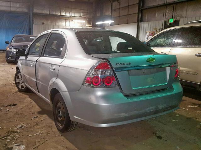 KL1TD56638B057830 - 2008 CHEVROLET AVEO BASE ვერცხლისფერი ფოტო 3