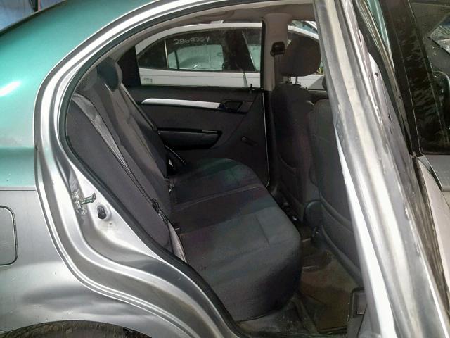 KL1TD56638B057830 - 2008 CHEVROLET AVEO BASE ვერცხლისფერი ფოტო 6