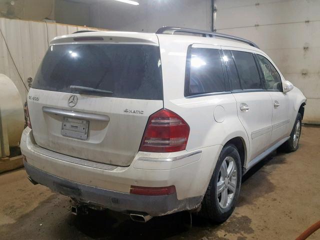 4JGBF71E18A329303 - 2008 MERCEDES-BENZ GL 450 4MA WHITE photo 4