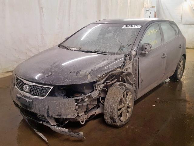 KNAFU5A26B5333852 - 2011 KIA FORTE EX BLACK photo 2