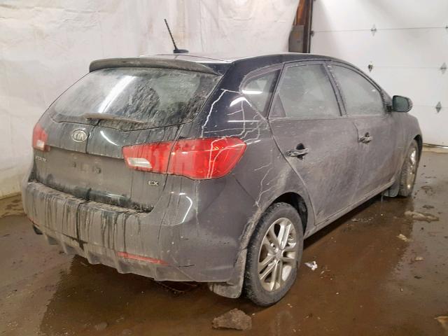 KNAFU5A26B5333852 - 2011 KIA FORTE EX BLACK photo 4