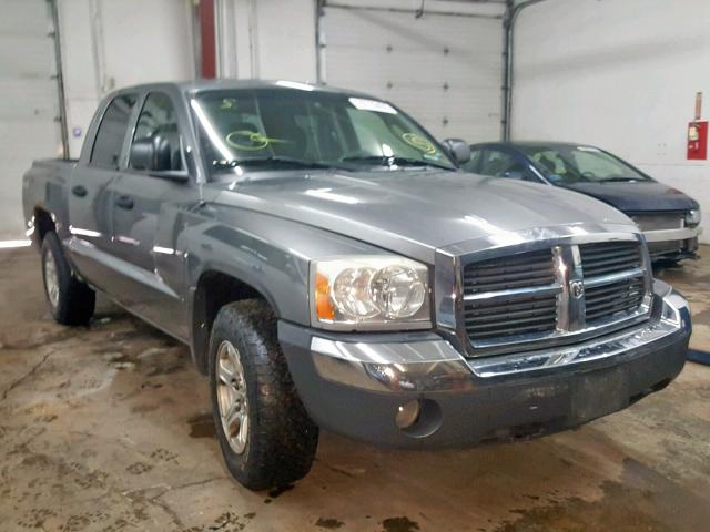 1D7HW48NX5S161689 - 2005 DODGE DAKOTA QUA GRAY photo 1