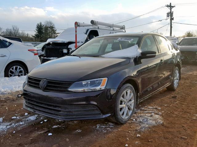 3VWLA7AJ1FM341761 - 2015 VOLKSWAGEN JETTA TDI BLACK photo 2