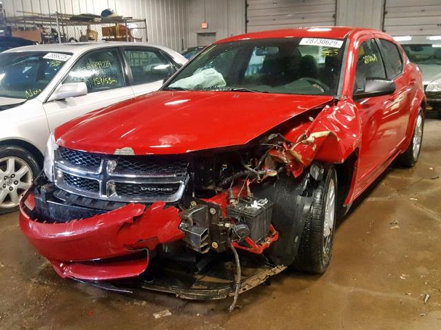 1B3BD4FBXBN515379 - 2011 DODGE AVENGER EX RED photo 2