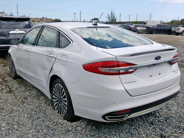 3FA6P0D90JR169652 - 2018 FORD FUSION TIT WHITE photo 3