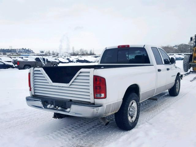 3D7KR28C15G709800 - 2005 DODGE RAM 2500 S WHITE photo 4