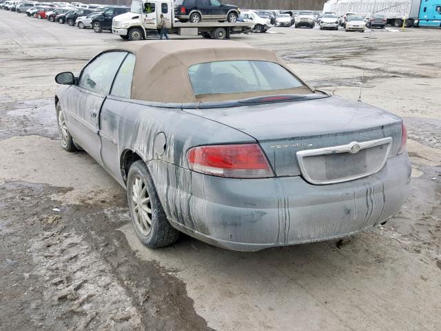 1C3EL55T93N581359 - 2003 CHRYSLER SEBRING LX GREEN photo 3