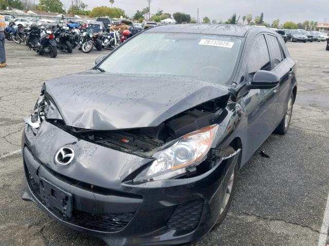 JM1BL1MP7D1747849 - 2013 MAZDA 3 I BLACK photo 2