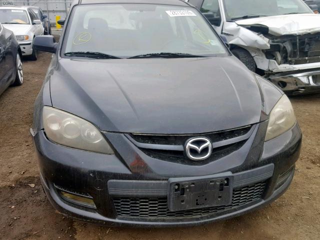 JM1BK34M981137624 - 2008 MAZDA SPEED 3 BLACK photo 9