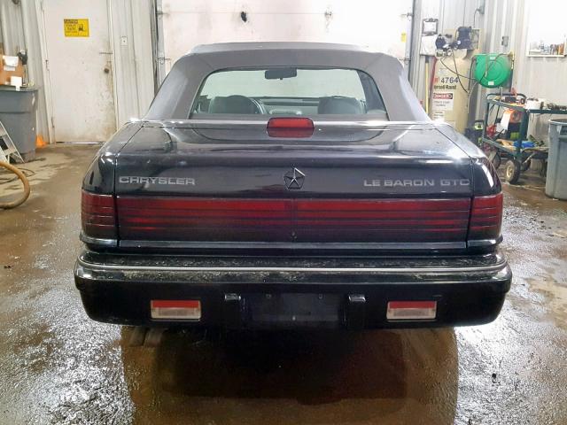 1C3XJ45J6MG154005 - 1991 CHRYSLER LEBARON BLACK photo 10