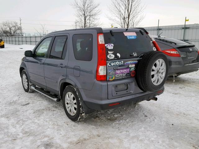 JHLRD78926C033129 - 2006 HONDA CR-V SE GRAY photo 3