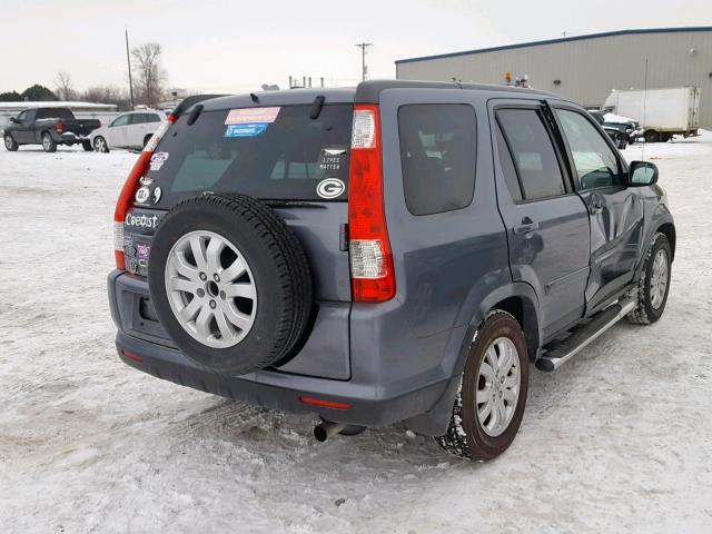 JHLRD78926C033129 - 2006 HONDA CR-V SE GRAY photo 4