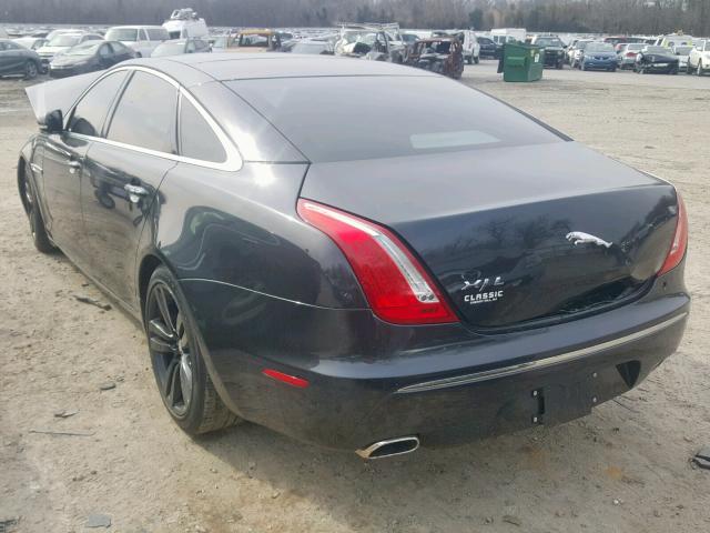 SAJWA2GB0CLV38910 - 2012 JAGUAR XJL BLACK photo 3