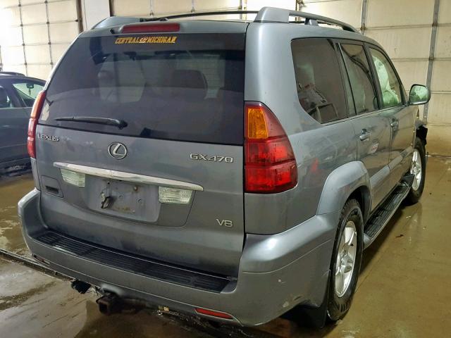 JTJBT20X040043183 - 2004 LEXUS GX 470 BLUE photo 4