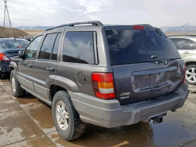 1J4GW48S82C228575 - 2002 JEEP GRAND CHER GRAY photo 3