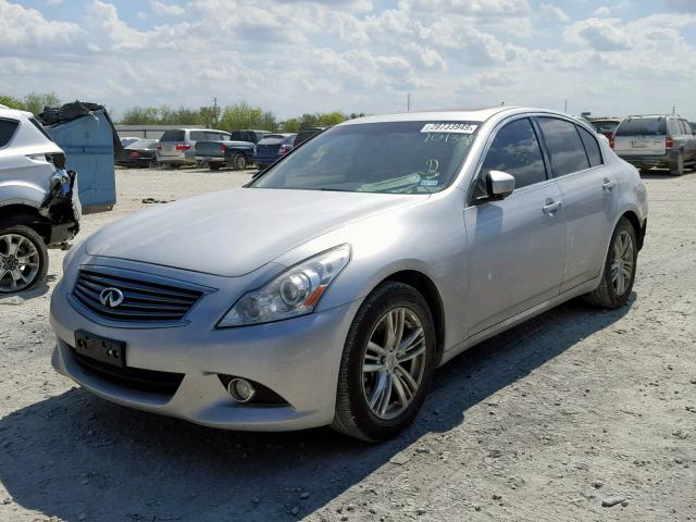 JN1DV6APXCM701338 - 2012 INFINITI G25 BASE SILVER photo 2