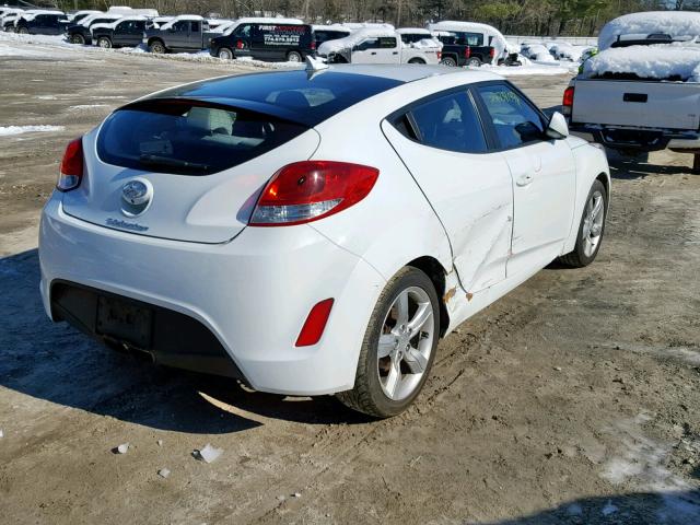 KMHTC6AD3EU193376 - 2014 HYUNDAI VELOSTER WHITE photo 4