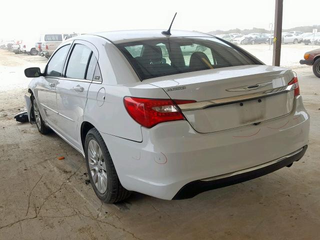 1C3CCBAB7CN240805 - 2012 CHRYSLER 200 LX WHITE photo 3