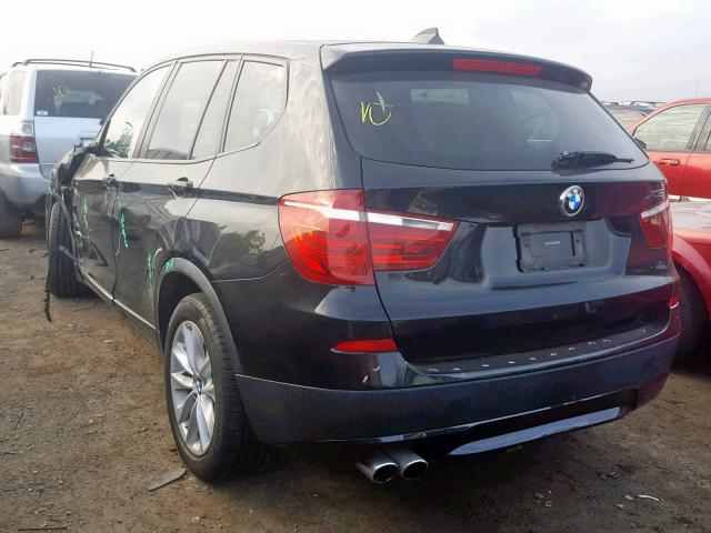 5UXWX9C52E0D36985 - 2014 BMW X3 XDRIVE2 BLACK photo 3