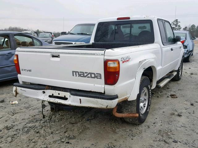 4F4YR16U21TM29138 - 2001 MAZDA B3000 CAB WHITE photo 4