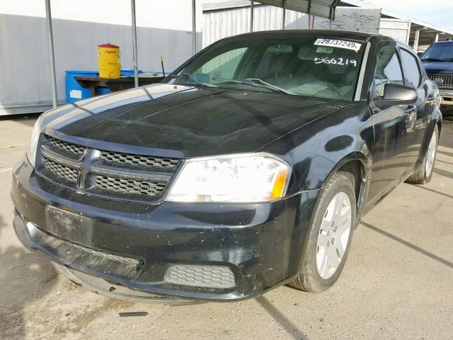 1B3BD4FB1BN566219 - 2011 DODGE AVENGER EX BLACK photo 2