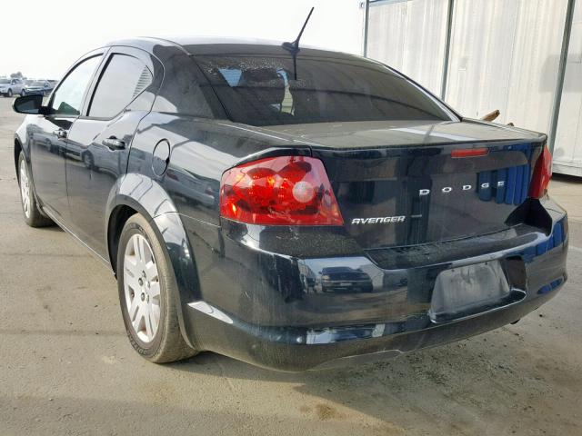 1B3BD4FB1BN566219 - 2011 DODGE AVENGER EX BLACK photo 3