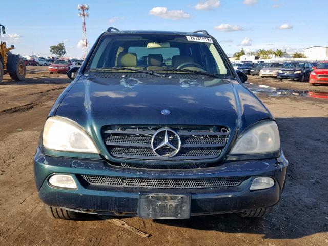 4JGAB57E13A421961 - 2003 MERCEDES-BENZ ML 350 GREEN photo 9