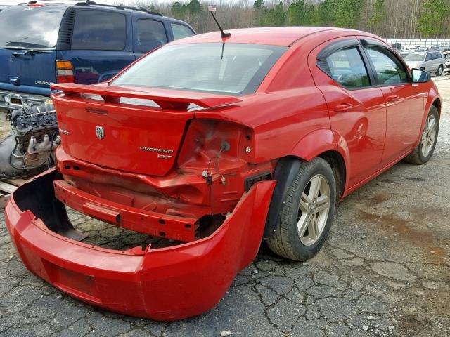 1B3LC56B69N529870 - 2009 DODGE AVENGER SX RED photo 4