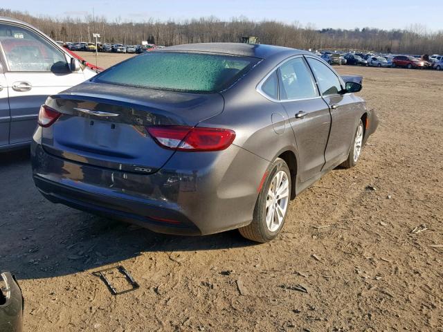 1C3CCCFB2GN186026 - 2016 CHRYSLER 200 LX GRAY photo 4