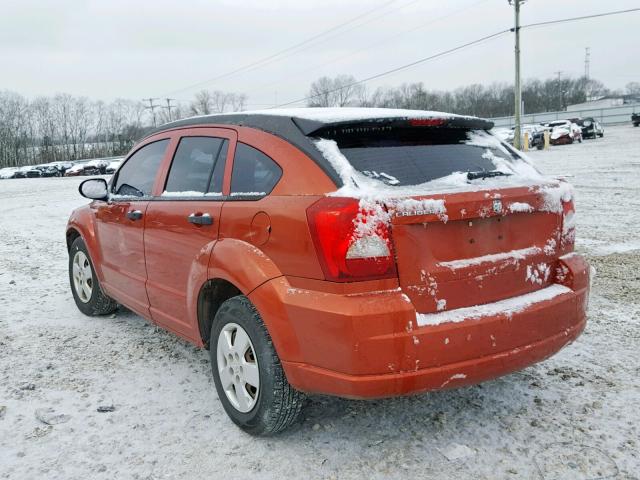 1B3HB28B77D139075 - 2007 DODGE CALIBER ORANGE photo 3